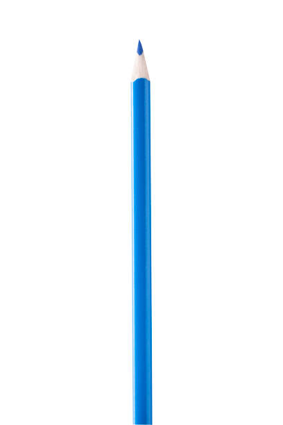 istock Blue pencil for drawing on a white background 801747906