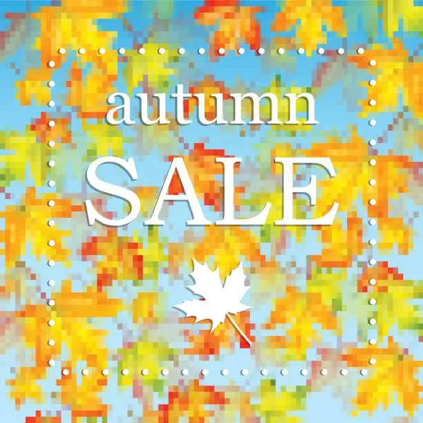 Vector illustration of Seasonal autumn sale