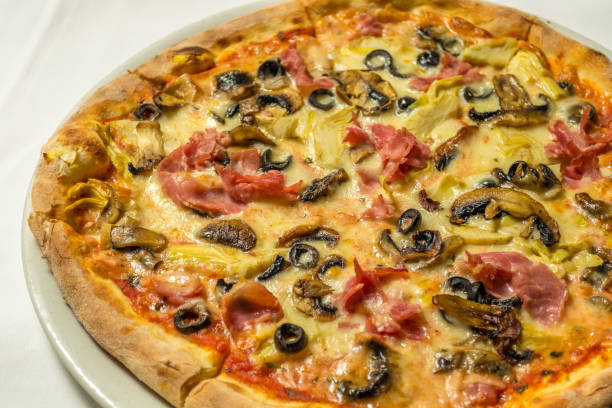 istock Italian pizza with olives 801758590