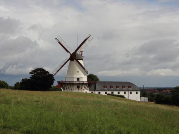 istock Dybboel Mill Danish National Monument with Cloudy Sky 801765276