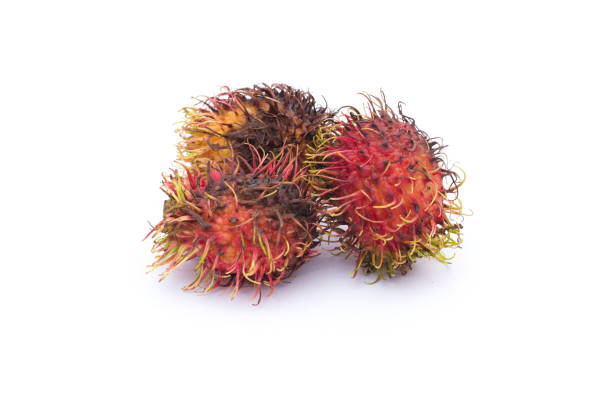 istock Rotten rambutan isolated on white background 801783522