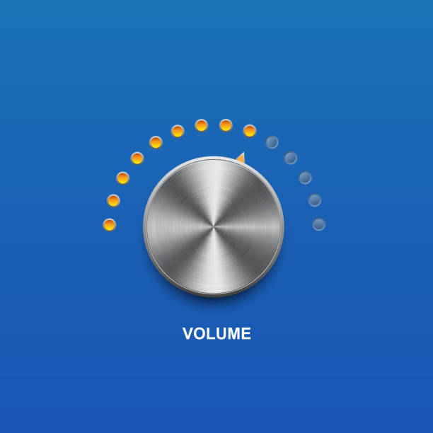 illustrations, cliparts, dessins animés et icônes de bouton du volume sonore - knob