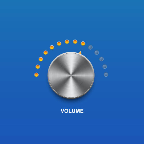 volume sound button volume sound and vector button volume knob stock illustrations