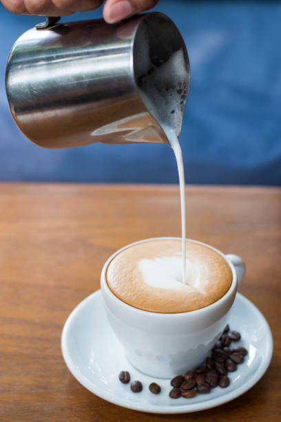 istock Making of latte art coffee 801786552
