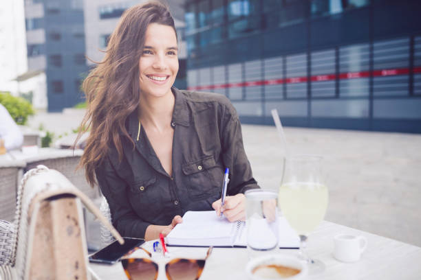 istock Businesswoman at the caffee 801792252