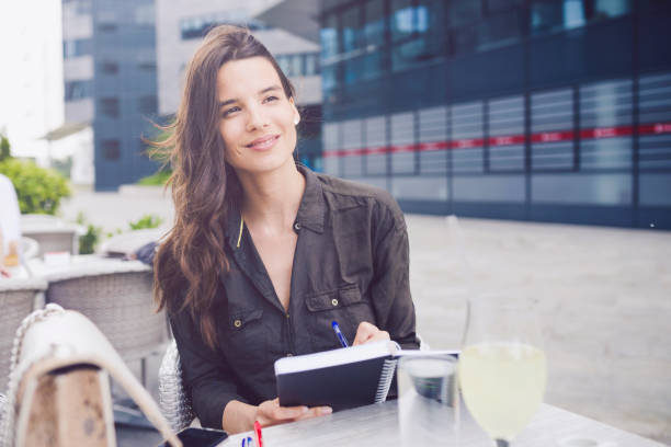 istock Businesswoman at the caffee 801798234