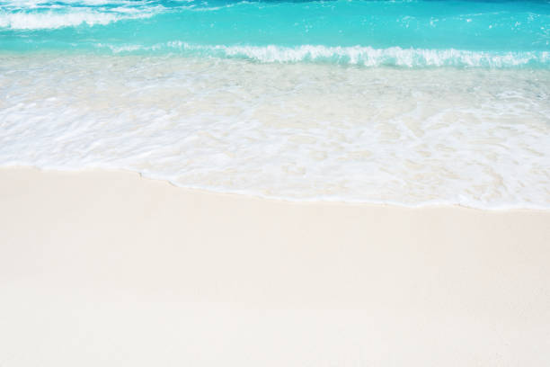 istock Sea waves and beach sand background 801815584