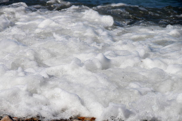 istock Large waves on the beach, due to strong winds 801840186