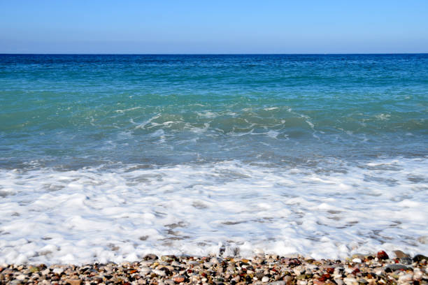 istock Large waves on the sea, due to strong winds 801840798