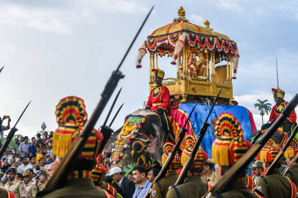 dasara festival mysore indien - dashahara stock-fotos und bilder