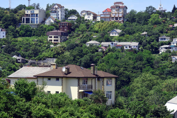 istock Residential area in the mountains 801864634