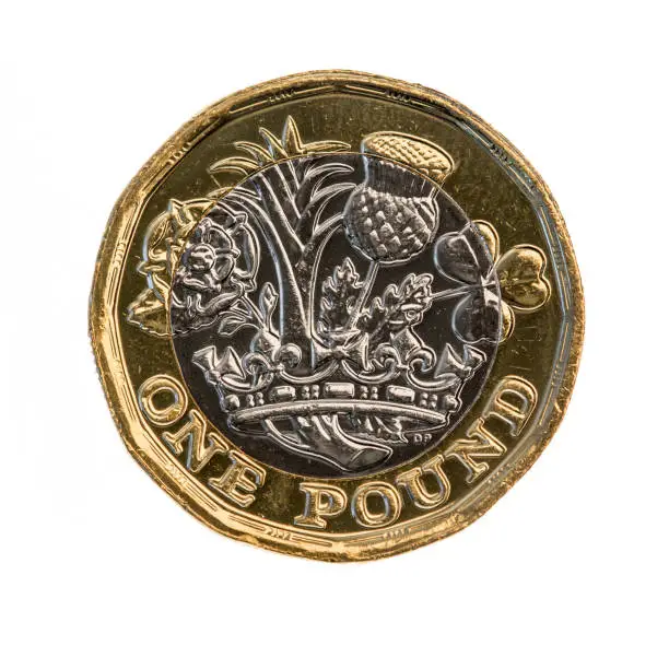 Photo of UK One Pound Coin - Stock image
