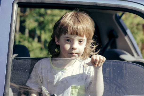 istock The boy in the car in the window 801869424