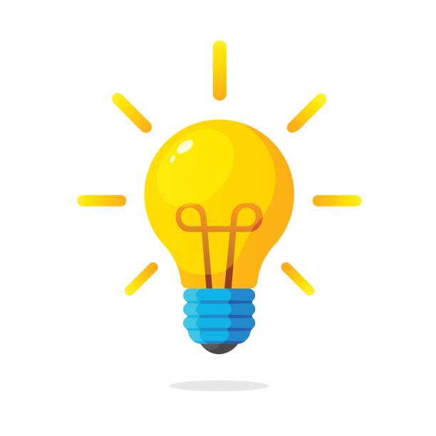 光線の輝きを持つ電球 - アイデア イラスト点のイラスト素材／クリップアート素材／マンガ素材／アイコン素材
