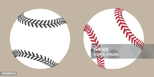 Baseball Ball Icon Vector Illustration Stock Illustration - Download Image Now - Baseball - Ball, Baseball - Sport, Vector