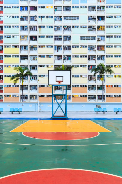 istock Colorful apartment in Hong Kong 801901344