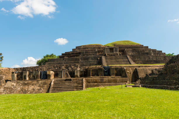 Tazumal mayan ruins in El Salvador, stock photo
