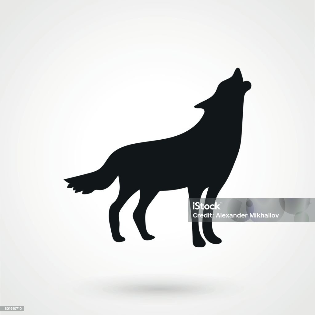 Icono de lobo - arte vectorial de Lobo libre de derechos