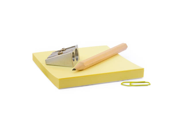 istock Office supplies isolated on white background 801950648