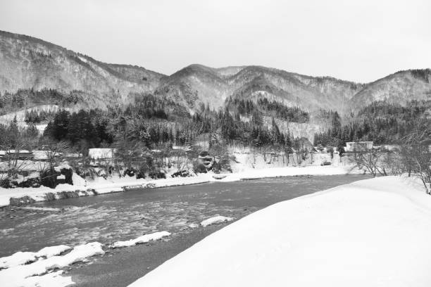 istock Shirakawa-go in winter,Japan. 801955460