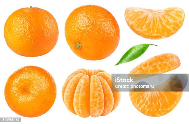 Isolated Tangerine Collection Stock Photo - Download Image Now - Tangerine, Orange - Fruit, Cut Out