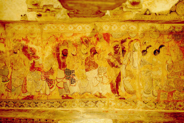 istock Ancient Paintings at Lepakshi Temple 801966210