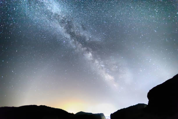 istock Milky Way over the Meteora, Greece. 801982432