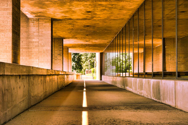 istock Modern Building Outdoor Walk Way - Tinted Image 802024044
