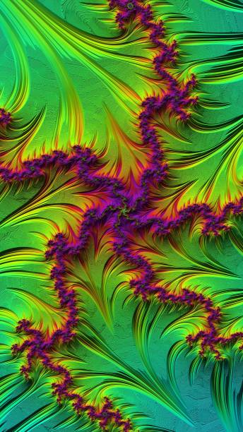 istock Colorful 3D fractal abstract art 802027440
