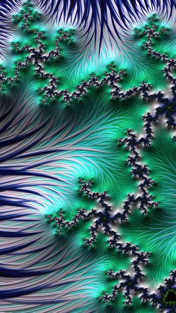 istock Colorful 3D fractal abstract art 802030640