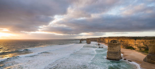 istock Twelve Apostles at Sunset under Moody Sky in Victoria, Australia 802058876