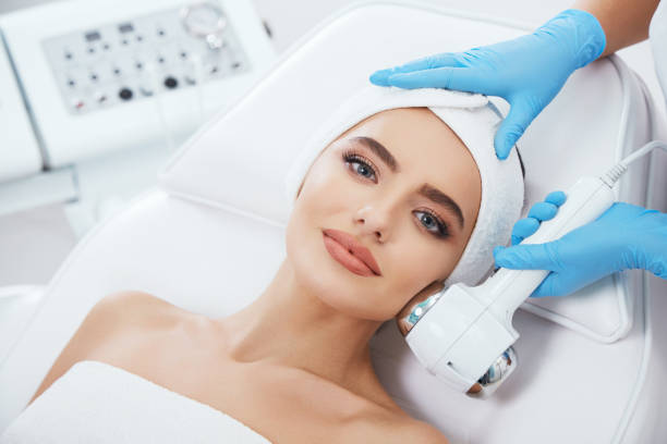 istock Cute girl doing cosmetic procedure 802102576