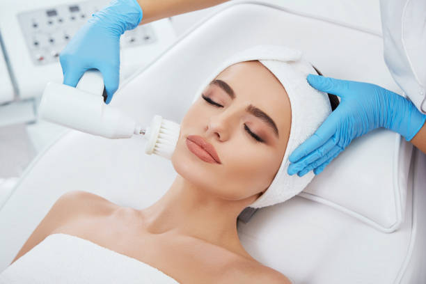 istock Cute girl doing cosmetic procedure 802151606