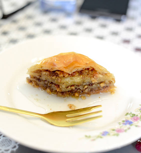 istock Turkish Ramadan Dessert Baklava with walnuts 802172070