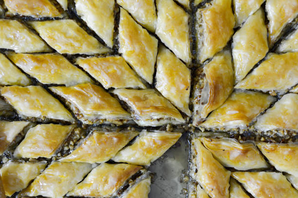istock Turkish Ramadan Dessert Baklava with walnuts 802172086