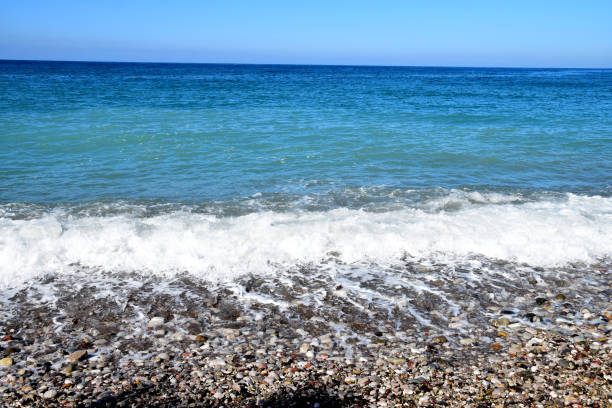istock Large waves on the sea, due to strong winds 802172252