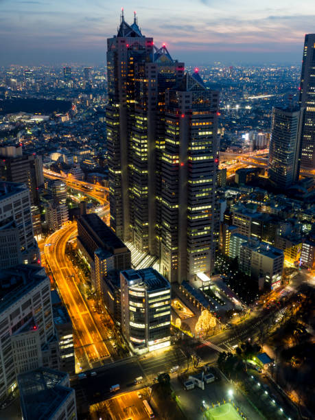 istock Observation room night view in Japan 802178604