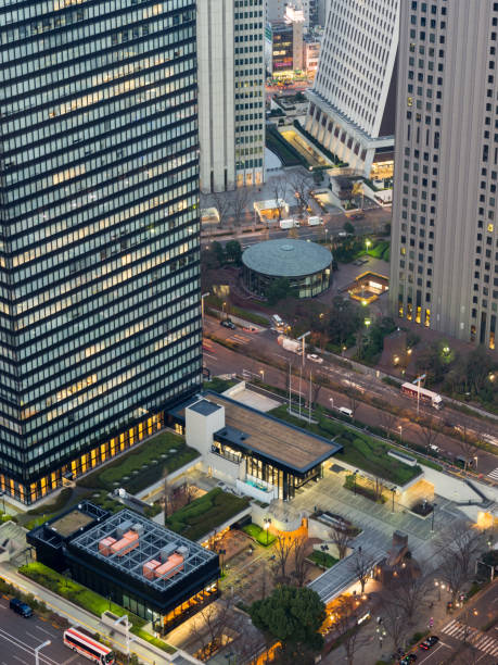 istock Observation room night view in Japan 802178628