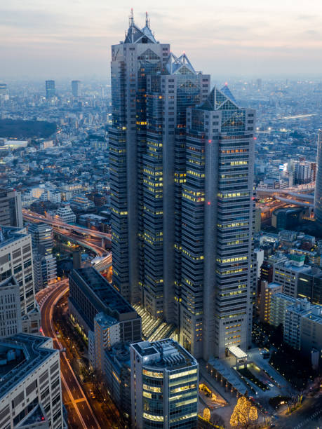istock Observation room night view in Japan 802178650