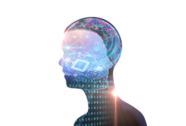 istock double exposure image of virtual human 3dillustration 802184402