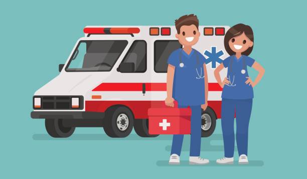 Técnico En Urgencias Médicas Ambulancia Vectores Libres de Derechos - iStock
