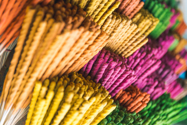 istock colorful of the incense stick,Thai style 802244770