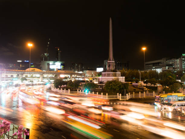 istock Traffic circle at Victory monument in bangkok, Thailand 802256386