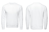 white sweatshirt,, clothes on isolated