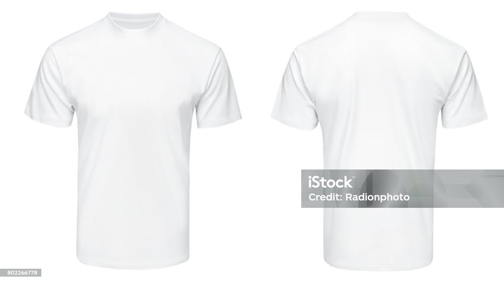 white tshirt, clothes on isolated white tshirt, clothes on isolated white background T-Shirt Stock Photo