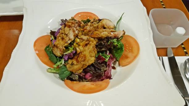 istock Chicken salad and tomato 802294160