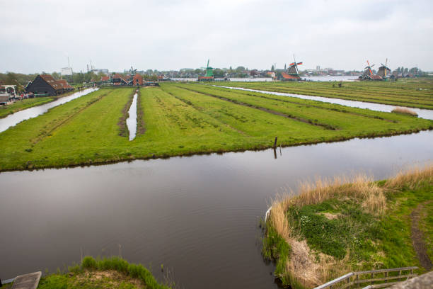 istock Holland landscape with windmills 802297522