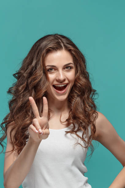 istock The young woman's portrait with happy emotions 802325836