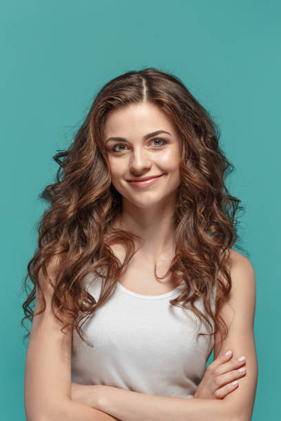 istock The young woman's portrait with happy emotions 802326086