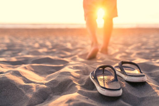 istock Relaxing near sea at sunset 802331214